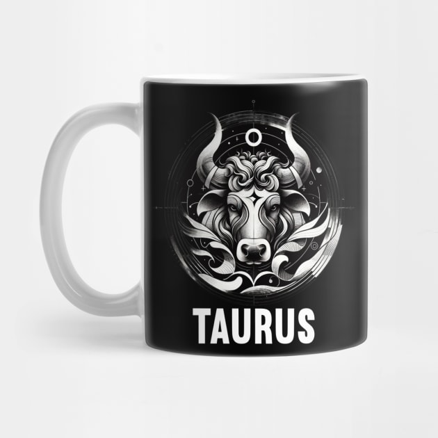 Monochrome Taurus Artistic by crazytshirtstore